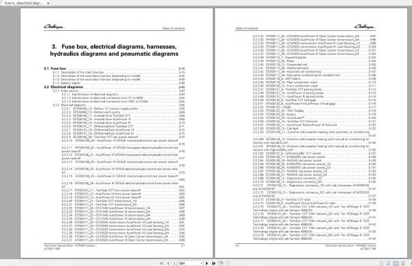Challenger NA TRACTOR MT515E MT525E MT535E MT545E MT555E MT565E MT575E MT585E MT595E Schematic PDF EN 1