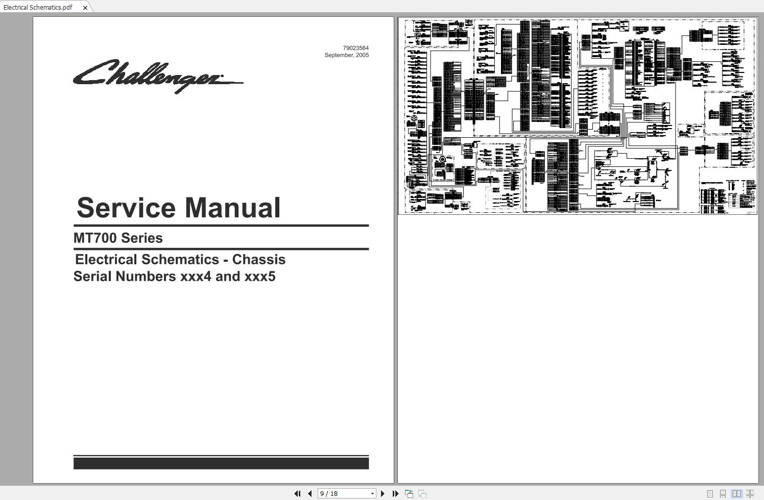 Challenger NA TRACTOR MT735 MT745 MT755 MT765 MT745B MT755B MT765B TRACK Schematic PDF EN 2