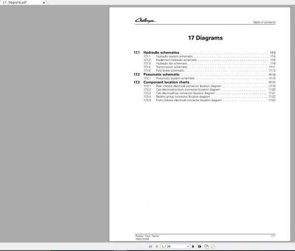 Challenger NA TRACTOR MT738 MT740 MT743 Schematic PDF EN 1