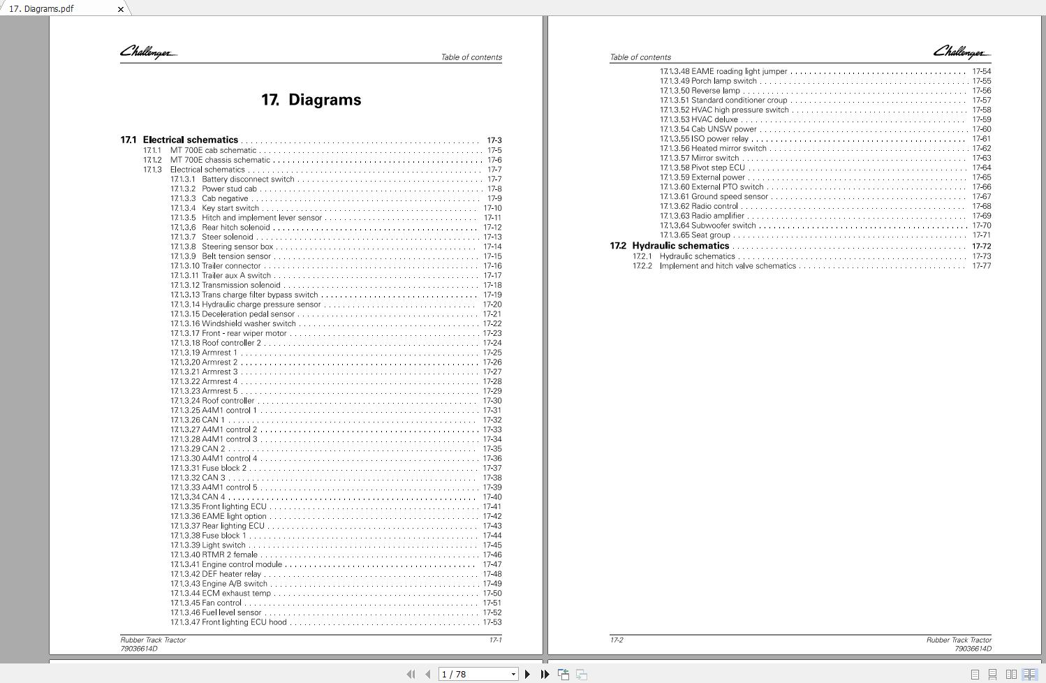 Challenger NA TRACTOR MT755E MT765E MT775E Schematic PDF EN 1