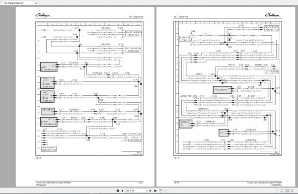 Challenger NA TRACTOR MT800 Series Schematic PDF ES 3