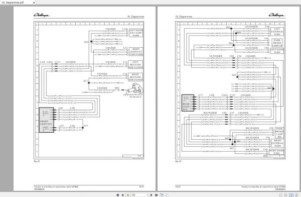 Challenger NA TRACTOR MT800 Series Schematic PDF FR 3