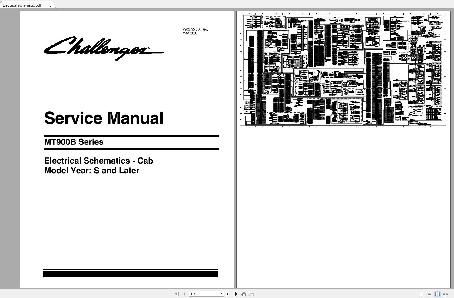 Challenger NA TRACTOR MT945B MT955B MT965B MT975B Schematic PDF EN 1