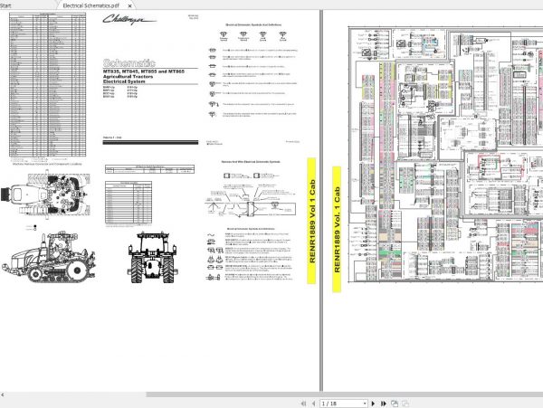 Challenger SA Tractor MT835 MT845 MT855 MT865 MT835B MT845B MT855B MT865B MT875B Schematic PDF EN 1