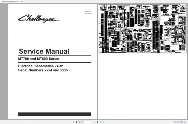 Challenger SA Tractor MT835 MT845 MT855 MT865 MT835B MT845B MT855B MT865B MT875B Schematic PDF EN 2