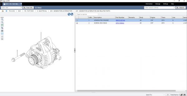 Chrysler FCA EPC5 International 05.2021 Spare Parts Catalog DVD 11