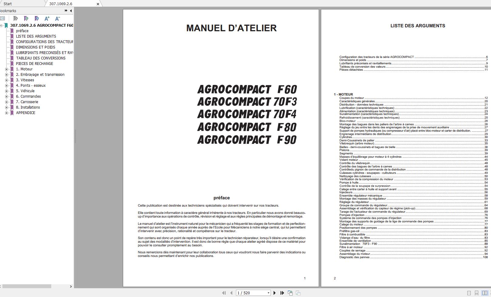 DEUTZ FAHR AGROCOMPACT F60 F70 F80 F90 Workshop Manual FR 1