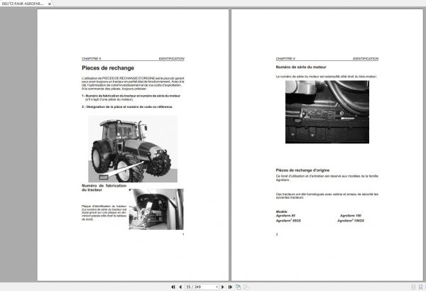 DEUTZ FAHR AGROFARM 85 100 Operators Manual FR 3