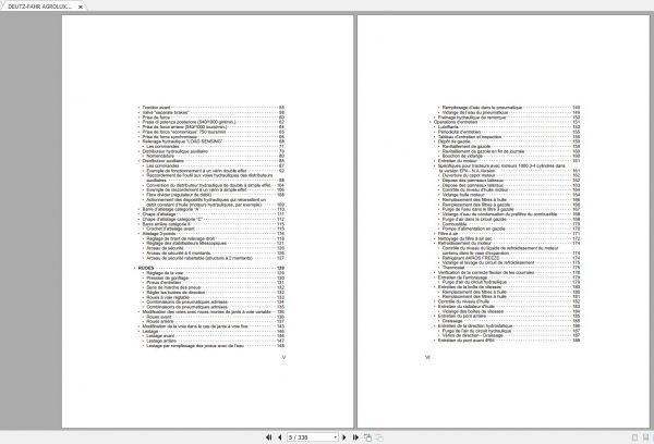DEUTZ FAHR AGROLUX 77 87 97 LP User Maintenance Manual FR 2