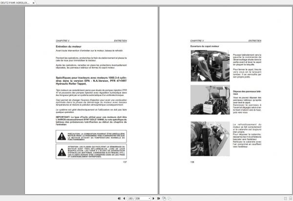 DEUTZ FAHR AGROLUX 77 87 97 LP User Maintenance Manual FR 3