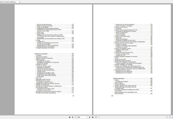 DEUTZ FAHR AGROPLUS 60 70 80 Operators Manual FR 2