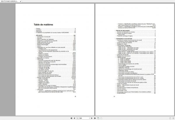 DEUTZ FAHR AGROPLUS F70 F75 F90 Power Shuttle User Maintenance Manual FR 2