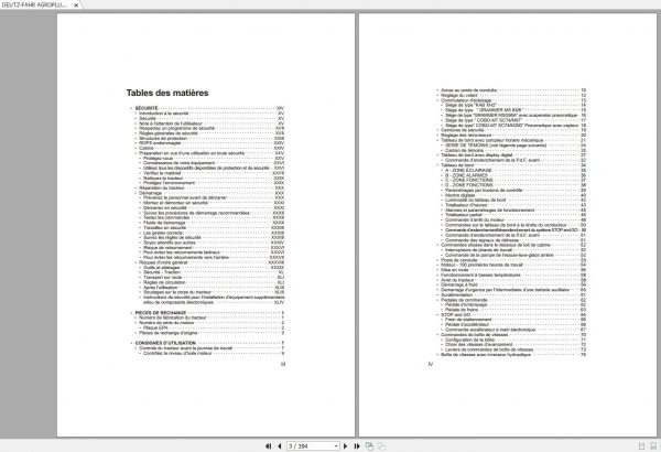 DEUTZ FAHR AGROPLUS S70 S75 S90 S100 Power Shuttle User Maintenance Manual FR 2