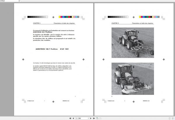 DEUTZ FAHR AGROTRON 180.7 Operators Manual FR 2