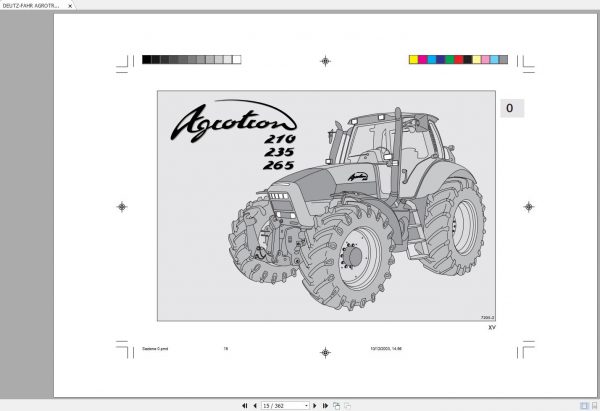 DEUTZ FAHR AGROTRON 210 235 265 Operators Manual FR 2