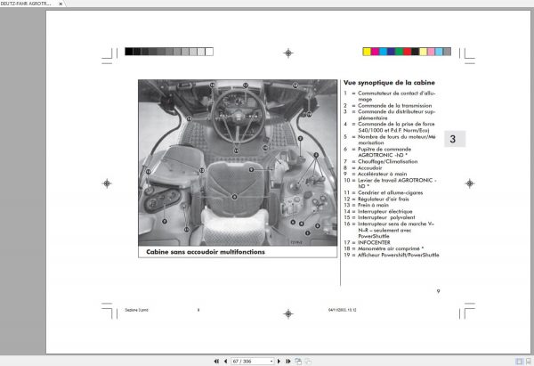 DEUTZ FAHR AGROTRON 90 100 110 Operators Manual FR 3