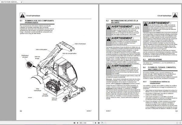 DEUTZ FAHR AGROVECTOR 26.6 30.7 Workshop Manual FR 3