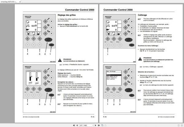 DEUTZ FAHR COMBINE HARVESTER 5650 5660 5680 5690 H HTS Operators Manual FR 3