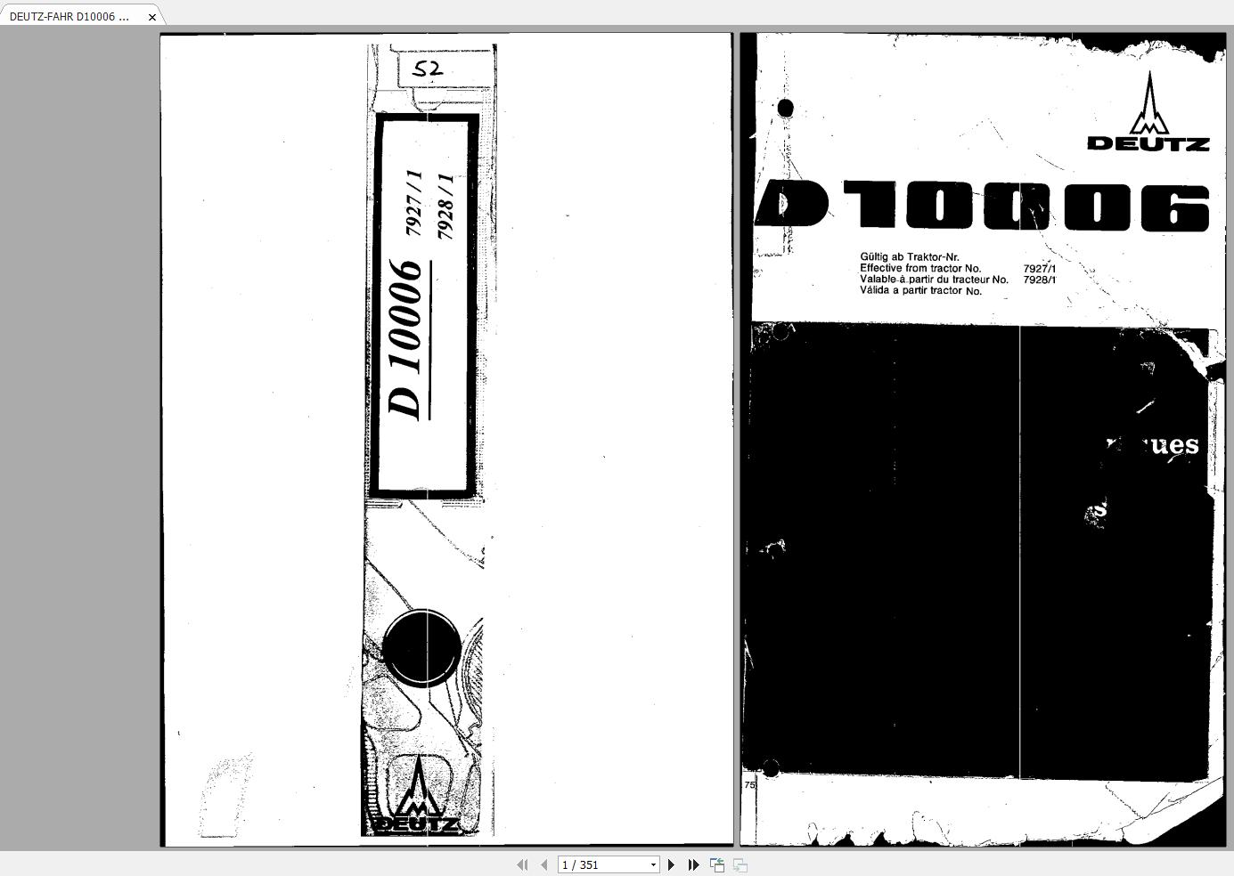 DEUTZ FAHR D10006 Spare Parts Catalog ENDEESFR 1