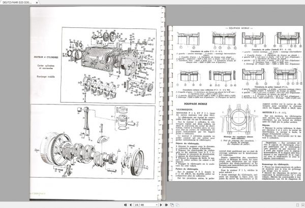 DEUTZ FAHR D25 D30S D40L D2505 D3005 D4005 D5005 D5505 Workshop Manual FR 2