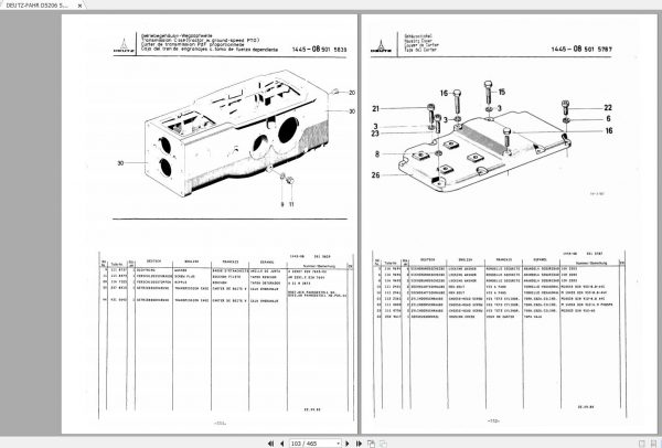 DEUTZ FAHR D5206 Spare Parts Catalog ENDEESFR 2