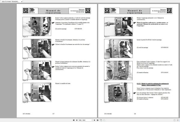 DEUTZ FAHR TRANSMISSION ZF T 7100 KT Workshop Manual FR 3