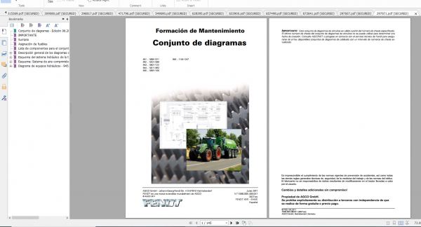 FFendt Tractor 900 Vario Scr3b VIN 941 946 Diagram Operation Manual Workshop Manual ES 1