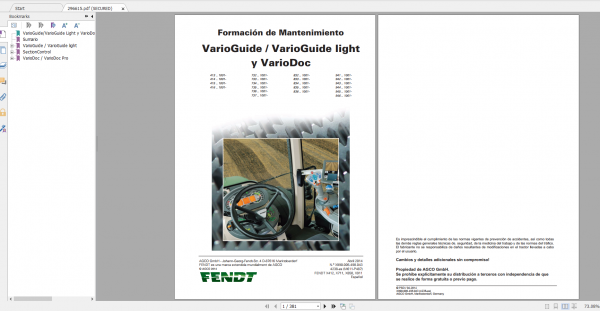 FFendt Tractor 900 Vario Scr3b VIN 941 946 Diagram Operation Manual Workshop Manual ES 10