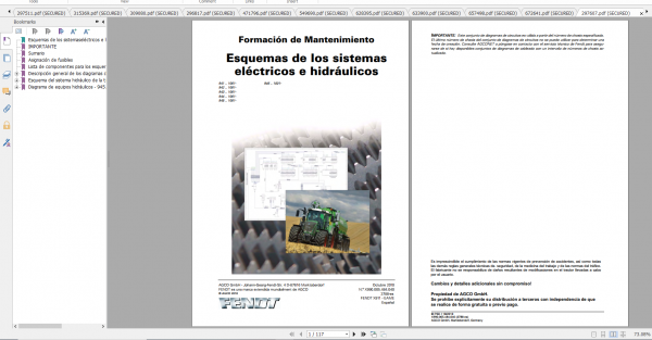 FFendt Tractor 900 Vario Scr3b VIN 941 946 Diagram Operation Manual Workshop Manual ES 2