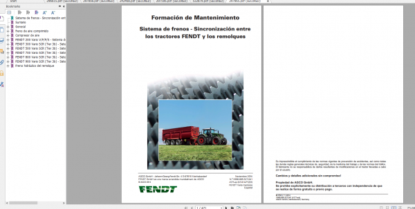 FFendt Tractor 900 Vario Scr3b VIN 941 946 Diagram Operation Manual Workshop Manual ES 6