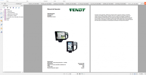 Fendt Tractor 1000 Vario S4 VIN 527 530 Diagram Operation Manual Workshop Manual ES 5