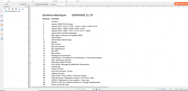 Fendt Tractor 1000 Vario S4 VIN 527 530 Diagram Operation Workshop Manual FR 7