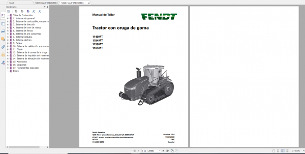 Fendt Tractor 1100 Mt Operation Manual Workshop Manual ES 1 1