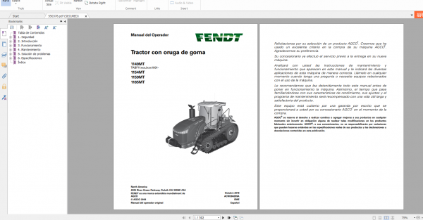 Fendt Tractor 1100 Mt Operation Manual Workshop Manual ES 3 1