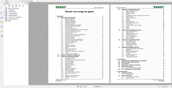 Fendt Tractor 1100 Mt Operation Manual Workshop Manual ES 4 1