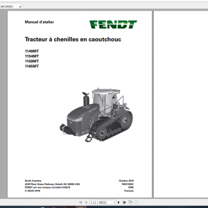 Fendt Tractor 1100 Mt Operation Workshop Manual FR 1