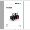 Fendt Tractor 300 Vario Gen4 VIN 351 354 Diagram Operation Manual Workshop Manual ES 3