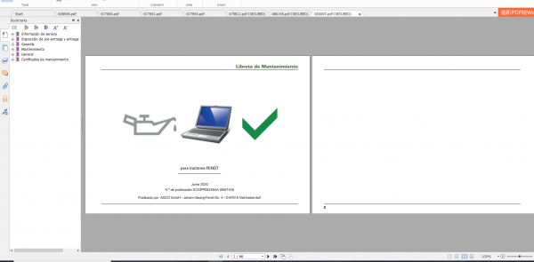 Fendt Tractor 300 Vario Gen4 VIN 351 354 Diagram Operation Manual Workshop Manual ES 5