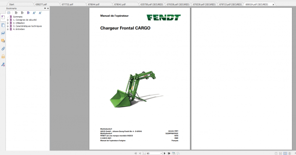 Fendt Tractor 300 Vario Gen4 VIN 351 354 Diagram Workshop Manual FR 2