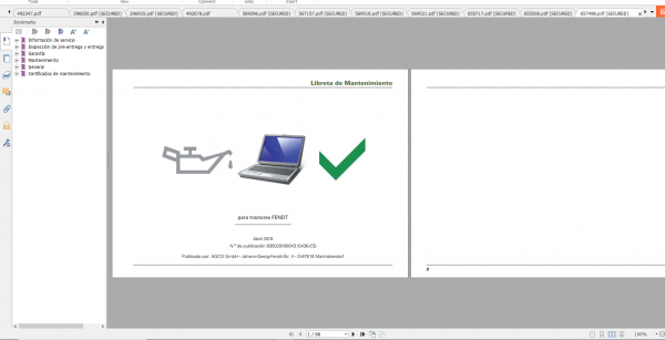 Fendt Tractor 300 Vario S4 VIN 347 350 Diagram Operation Manual Workshop Manual ES 10