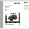 Fendt Tractor 300 Vario S4 VIN 347 350 Diagram Operation Manual Workshop Manual ES 2
