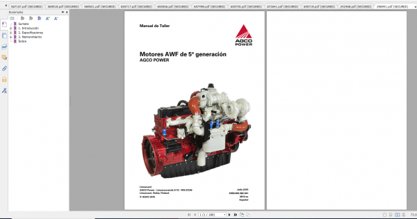 Fendt Tractor 300 Vario S4 VIN 347 350 Diagram Operation Manual Workshop Manual ES 5