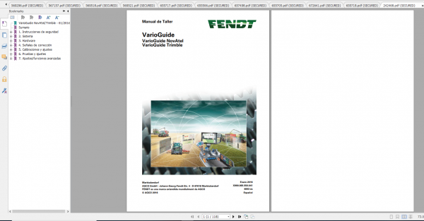 Fendt Tractor 300 Vario S4 VIN 347 350 Diagram Operation Manual Workshop Manual ES 6