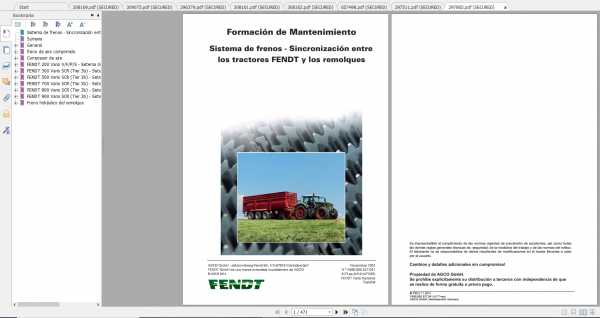 Fendt Tractor 300 Vario Scr 3b VIN 322 340 Diagram Operation Manual Workshop Manual ES 5