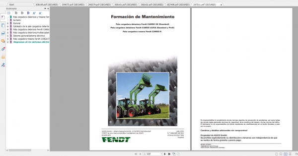 Fendt Tractor 300 Vario Scr 3b VIN 322 340 Diagram Operation Manual Workshop Manual ES 6
