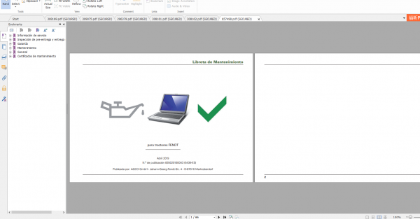 Fendt Tractor 300 Vario Scr 3b VIN 322 340 Diagram Operation Manual Workshop Manual ES 7