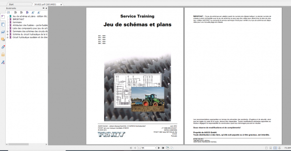Fendt Tractor 300 Vario Scr 3b VIN 322 340 Diagram Operation Workshop Manual FR 10