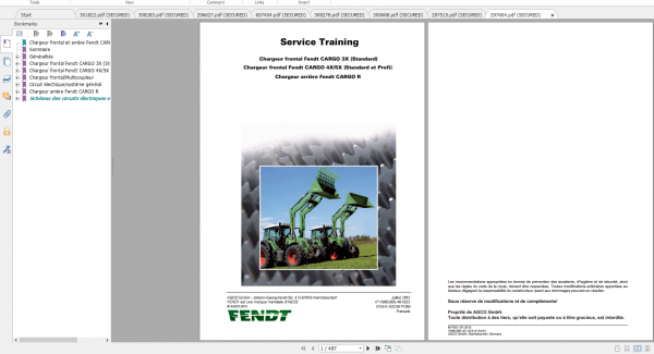 Fendt Tractor 300 Vario Scr 3b VIN 322 340 Diagram Operation Workshop Manual FR 5