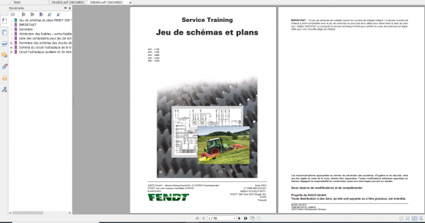 Fendt Tractor 300 Vario Scr 3b VIN 322 340 Diagram Operation Workshop Manual FR 9
