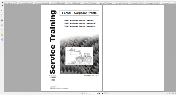 Fendt Tractor 300 Vario VIN 336 339 Diagram Operation Manual Workshop Manual ES 1
